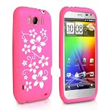 Rosa Und Wei� Blumen Muster Silikon Gel Schutzh�lle F�r HTC Sensation XLvon "Yousave"