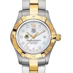 Buy Columbia University TAG Heuer Watch - Ladies Two-Tone Aquaracer with Diamond Dial at M.LaHart