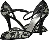 Stuart Weitzman Frivolity Black Lace Evening Shoes