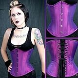 Iridescent Blue and Pink Underbust Corset, Size 20