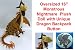 Hard to Find Oversized Large 16" Plush How to Train Your Dragon Firedrake Monstrous Nightmare Dragon Doll with Unique How to Train Your Dragon Backpack Button