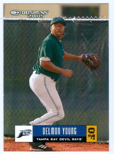 Delmon Young baseball card 2004 Donruss #348 (Minnesota Twins Star - Devil Rays) rookie card