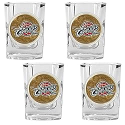 Cleveland Cavaliers NBA 4pc Square Shot Glass Set by Great American Products