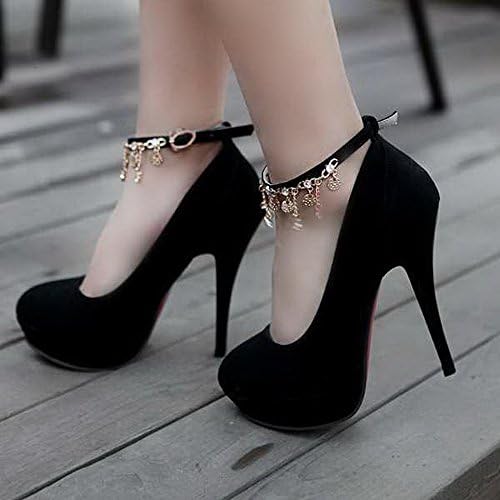 Fashion Thin High Heels Women Shoes Elegant Round Toe Ladies Pump (6.5)