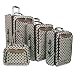 Olympia Spearmint Polka Dot 4 Piece Luggage Set