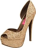 Betsey Johnson Women's Snackss Pump,Gold Multi,6 M US