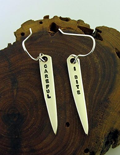 Vampire Fangs, Careful I Bite, SHORT Earrings