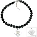 Touch By Alyssa Milano Pittsburgh Steelers Black Glass Bead Metal Logo Pendant-Size: One Size