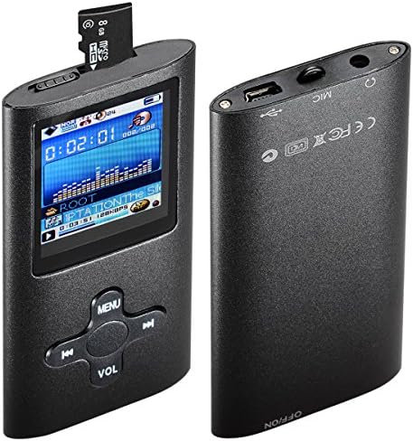 MP3 MP4 Player with Micro SD Card Slot (8GB Micro SD Card included) Supporting Voice Audio Recorder, Videos Movie Player, Music Player, E-Book Reader, Photo Viewer (Black)