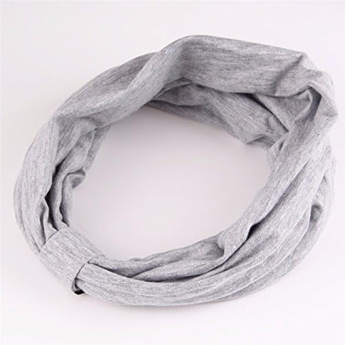 el8 All Season Multi Use Sweat Wicking Headband - 100% Cotton, Very Comfortable - Perfect for Workout, Yoga, Sports And Fashion - One Size (Gray)