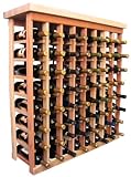 64 Bottle Standard Tasting Table Wine Rack with Butcher Block (Ponderosa Pine)
