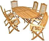 200x97cm Oval Easy Fold Table with 6 Regency Folding Armchairs