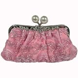 Rose Satin Clutch