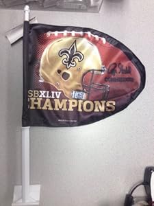 New Orleans Saints CAR FLAG Commemorating Super Bowl XlIV Championship