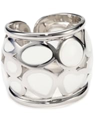 Roberto Coin "Fifth Season" White Enamel Sterling Silver Mauresque Ring, Size 6