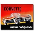 Nostalgic Chevy Corvette Tin Sign : 1953 Corvette