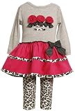 Bonnie Jean Girls 2-6X Leopard Trims Knit Legging Set