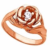 14K Rose Gold Diamond Rose Ring 0.10 Ct. 515XcWTtEOL. SL160 14K Rose Gold Diamond Rose Ring 0.10 Ct.