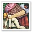 The Flower Carrier by Diego Rivera 28"x28" Art Print Poster
