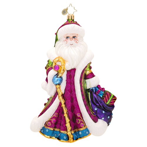 Christopher Radko Winter Sparkle Santa Ornament