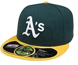 MLB Oakland Athletics Authentic On Field Game 59FIFTY Cap (7 1/4, Green/Yellow)