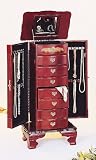Traditional Mahogany Finish Deluxe Jewelry Armoire