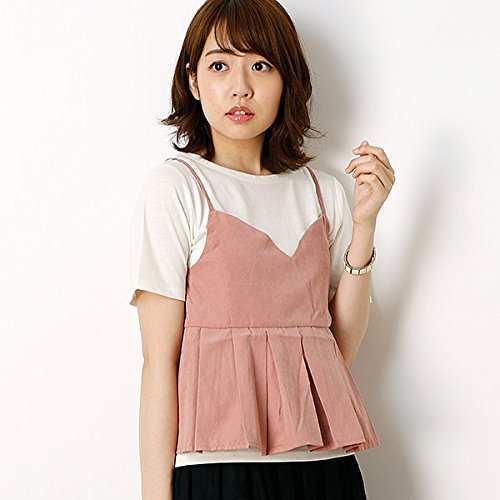 アースミュージック＆エコロジー（earthmusic&ecology） 【SET ITEM】フェイクスウェードキャミソール＋Tシャツセット