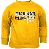 Michigan Wolverines Maize Infant #1 Fan Long Sleeve T-shirt