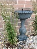 Solar Premium Outdoor Birdbath Fountain - Granite