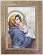 Madonna of the Street Mahogany Wood Framed Art Under Glass, 6" x 8" Frame, 4" x 6" Print - MADE IN ITALY