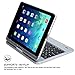 iPad Mini Keyboard, Moleboxes Swivel 360 Degree Rotatable Bluetooth Keyboard Case - IPad Mini Bluetooth Keyboard - Compatible IPad Mini 3 / IPad Mini 2 / IPad Mini (Silver)