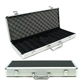 400 PC Poker Chip case - Felt Wood interior - Solid