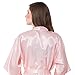 Joytton Women's Satin Kimono Robe with Embroidered Mother of the Bride Short