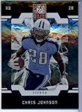 2009 Donruss Elite Football Card # 96 Chris Johnson Tennessee Titans Mint Condition - Shipped In Protective ScrewDown Display Case!!