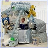 Grand Welcome Baby Gift Basket ~ Blue