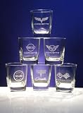 Sterling Glass Set of 6 Corvette Generations