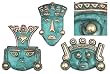 Bronze masks, 'Ancient Trio' (set of 3) Bronze masks, 'Ancient Trio' (set of 3)