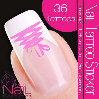 Nail Tattoo Sticker Corsage / Mieder - rosa Preisvergleich