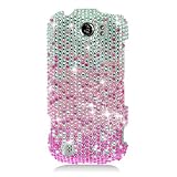 Buy [Buy World] Waterfall Pink with Full Rhinestones Faceplate Hard Plastic Protector...