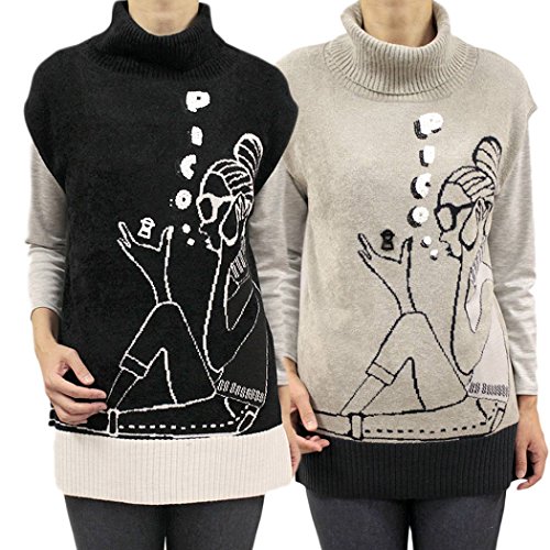 ピッコーネ スタジオ ピッコーネ STUDIO PICONE レディース ベスト ロング丈 チュニック ニット タートルネック (pico-w16aw31s)
