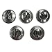 Set of 5 Gas Range Knobs - Chrome Color