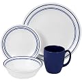 Corelle Livingware 16-Piece Dinnerware Set, Service for 4, Classic Cafe Blue