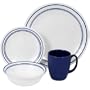 Corelle Livingware 16-Piece Dinnerware Set, Service for 4, Classic Cafe Blue