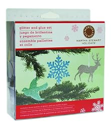 Martha Stewart Crafts - Holiday - Glitter Assortment - 3 Piece Set with Glue - Wintery