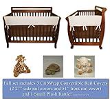 CribWrap Crib Wrap 3PC Rail Cover Set By Trend Lab - 1- 51" Front Rail Cover & 2- 27"