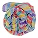Bucasi Neon Rainbow Fashion Scarf with Grey and Neon Colors