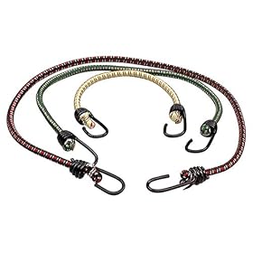 SecureLine 6102 Various Sized Bungee Cords in Assorted Colors, 10-Pack