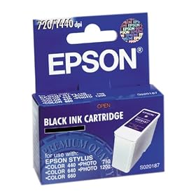 Epson S020187 Ink Jet Cartridge (Black)