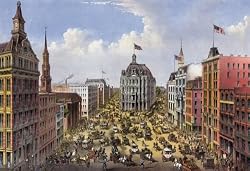 Broadway, New York City, Currier & Ives Lithograph, 1875 - 16" x 20" - Fine-Art Gicl??e Photographic Print of an Image from the Library of Congress Collection