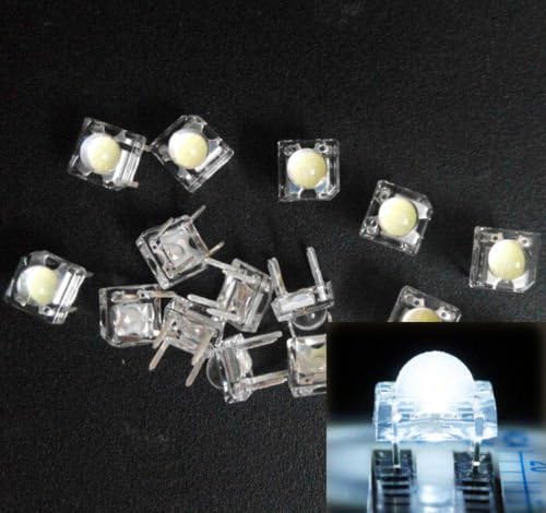 50Pcs 5mm Piranha LED White Round Head Super Bright Light